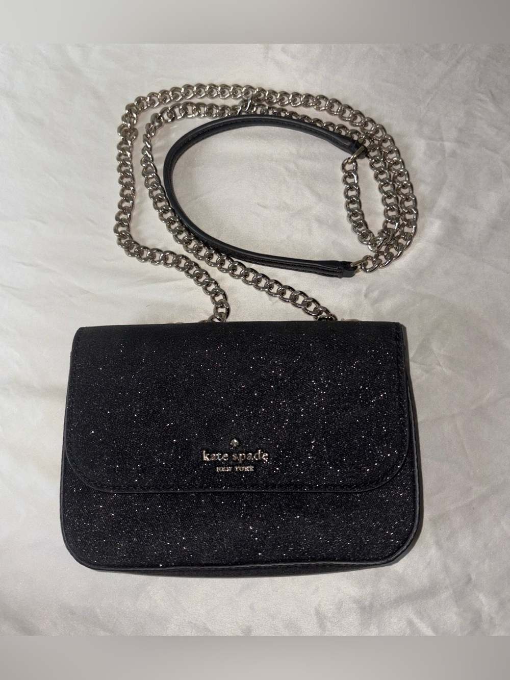 kate spade Black Glitter crossbody/belt bag
